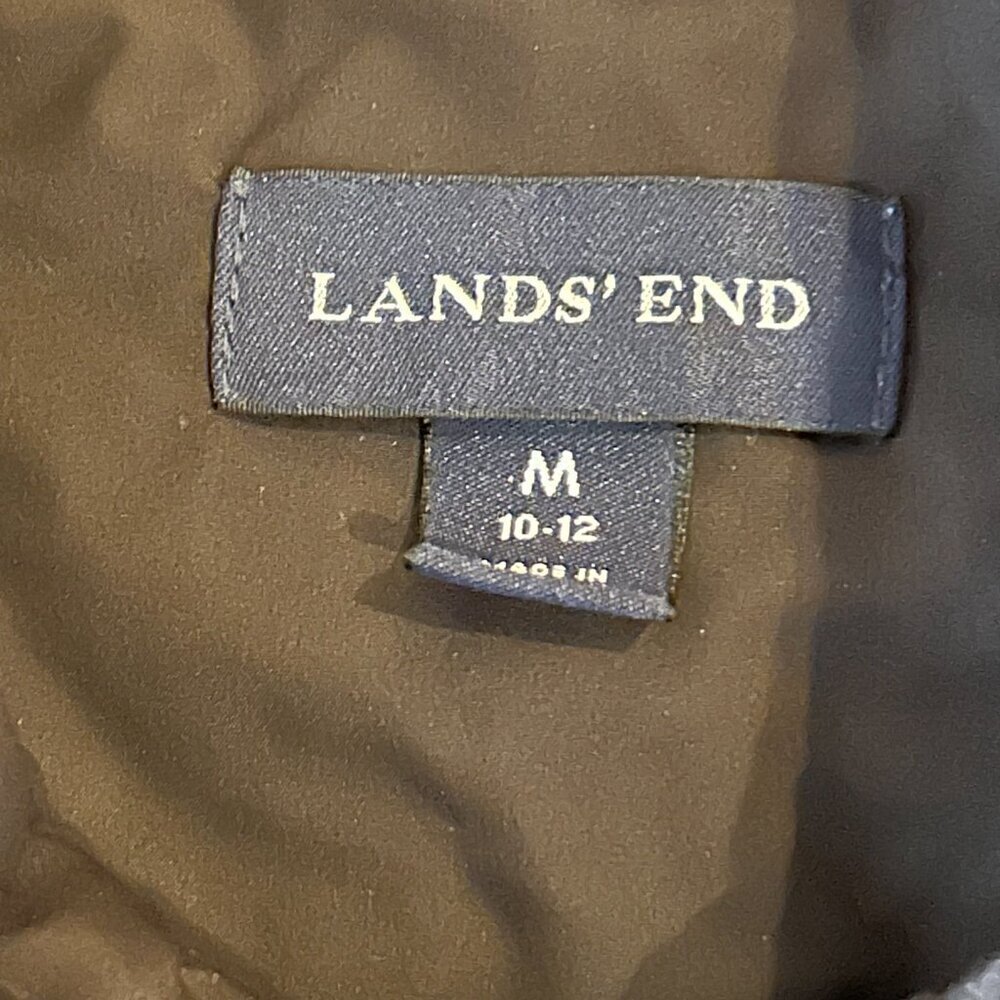Lands End Double Breasted Diamond Quilted Pea Coat Lightweight Size Medium - Picture 8 of 11